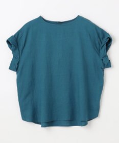 ANY 【手洗い可】ヨーロピアンリネンツイストスリーブブラウス