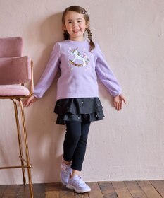 ANY KIDS パール×デニムニットスカッツ