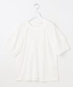 自由区 【洗える】ボリュームスリーブピケ カットソー