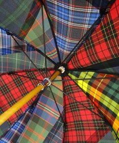 +RING 【限定/日本製】晴雨兼用傘（長ショート）チェック CHK SR282