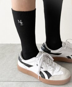 WEGO 刺繍ロゴローゲージゆるリブソックス