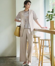 23区 S 【洗える】トリアセスラブストレッチ ワイド パンツ