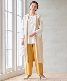 自由区 【WEB限定カラーあり・洗える】クレープストレッチニット ジレ