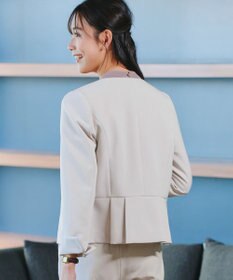 Tiaclasse L 【ダブルクロス・洗える】ノーカラージャケット