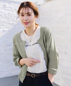 Tiaclasse シアーラウンドネックブルゾン