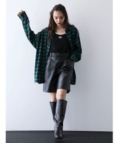 Green Parks ＥＧＯＩＳＴ　チェックロゴシャツチュニック