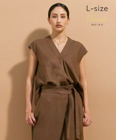 BEIGE， 【L-size】CAROLE / ペプラムブラウス