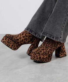 WEGO ストーム付きワイドヒールショートブーツ