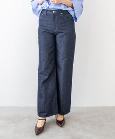 caqu FS linen wide flare リネンワイドフレアデニム