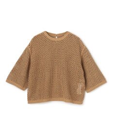 UNFILO クロシェレースニット ハーフスリーブ プルオーバー