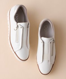 Dominic3 センターゴムサイドジップ レザースニーカー
