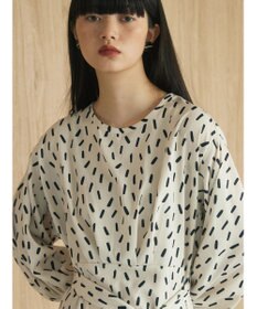 Green Parks armonia．スクエアドットプリントタックワンピース