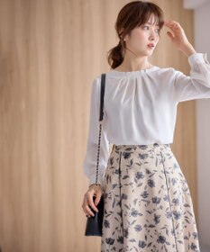 ANY SIS 【洗える】フロントタックノーブル ブラウス