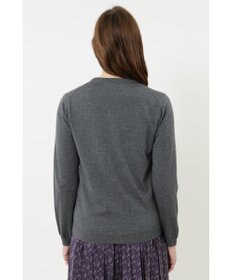 DAKS クルーネックウールニットカーディガン