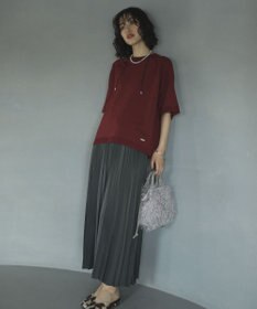 Green Parks トレーナー風ニットプルオーバー