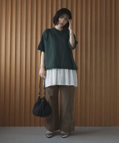 Green Parks トレーナー風ニットプルオーバー