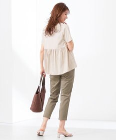 ANY SIS S 【WEB・一部店舗限定】サテンコンビ プルオーバー