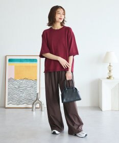 Green Parks トレーナー風ニットプルオーバー