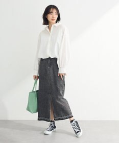 Green Parks フロントスリットデニムロングスカート