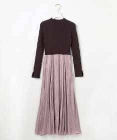 ANY SIS 【洗える】オーロラサテンコンビ ワンピース