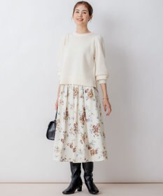 組曲 ローズシックプリント スカート