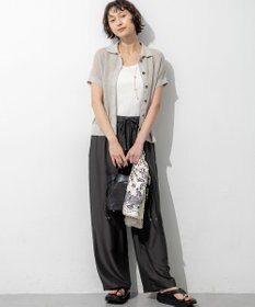 23区 【先行予約】ピュアリネン ハーフスリーブ ポロニット