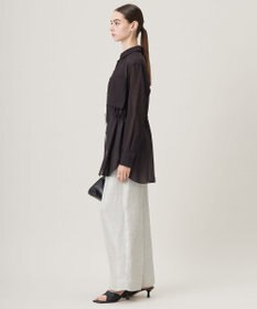 ICB L 【洗える】 PlaXシアーオーガンジー シャツ