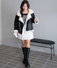 WEGO 【25年秋冬新作】フェイクムートンボアジャケット