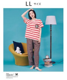 WACOAL PEANUTS パジャマ 4分袖 長ズボン 綿100%(本体) スヌーピー レディース FDT165 /ワコール