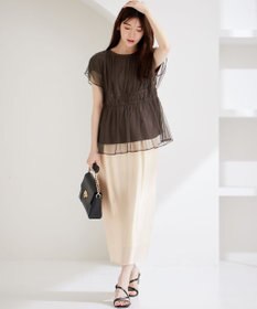 ANY SIS 【洗える】ソフトグリッターペンシル スカート