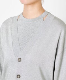 NAVE 【Nave・洗える】ラメニット カーディガン