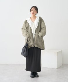 earth music&ecology ボアキルトミドルコート