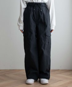 WEGO 【ウエストゴム】ナイロンイージーワイドカーゴパンツ