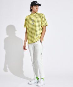 PW CIRCULUS 【UVカット / 吸水速乾 / 伸縮性抜群】【MEN】ＰＷロゴ＆チェックモックT