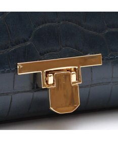 A.D.M.J. 【牛革】クロコ型押しラウンドクラッチショルダー