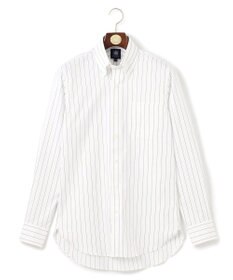 J.PRESS MEN 【PREMIUM PLEATS / 形態安定】スーピマコットンボールドストライプ ドレスシャツ / B.D.