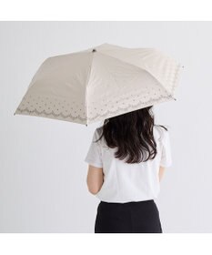 MOONBAT 晴雨兼用日傘 折りたたみ傘 スカラ刺繍柄／遮光 遮熱 UV