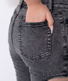 WEGO 【SMサイズ展開/伸びる】カットアウトリボンストレッチフレアデニムパンツ