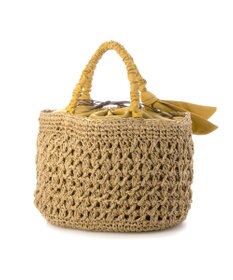 UNBILLION カシュカシュ cachecache / 下がりリボン柄編みトート