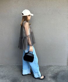 Green Parks リボンチュールデザインブラウス