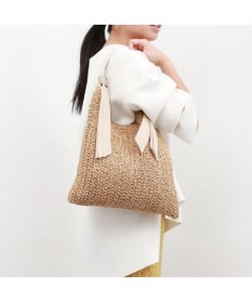 UNBILLION カシュカシュ cachecache / 下がりグログラン柄編みトートバッグ