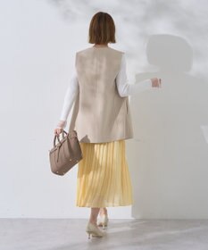 YECCA VECCA シャイニーサテンプリーツスカート