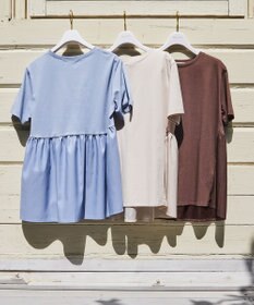 ANY SIS S 【WEB・一部店舗限定】サテンコンビ プルオーバー