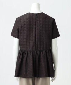 23区 L 【R(アール)】ハウンドトゥースジャカード ペプラムブラウス