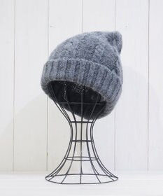 石田製帽 ベビーアルパカ　アラン編みワッチ