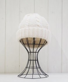 石田製帽 ベビーアルパカ　アラン編みワッチ