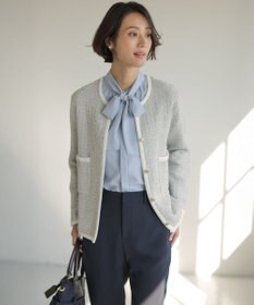J.PRESS LADIES L NEW TWEED ニット ジャケット