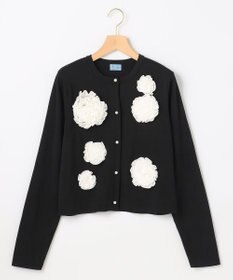 組曲 S 【組曲×setsuko sagittaire】ボンボンフラワーニット カーディガン