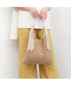 UNBILLION カシュカシュ cachecache / 下がりグログラン柄編みトートバッグ