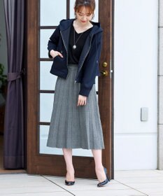 Tiaclasse L 【洗える】1枚で着映えするチェック柄編みニットワンピース